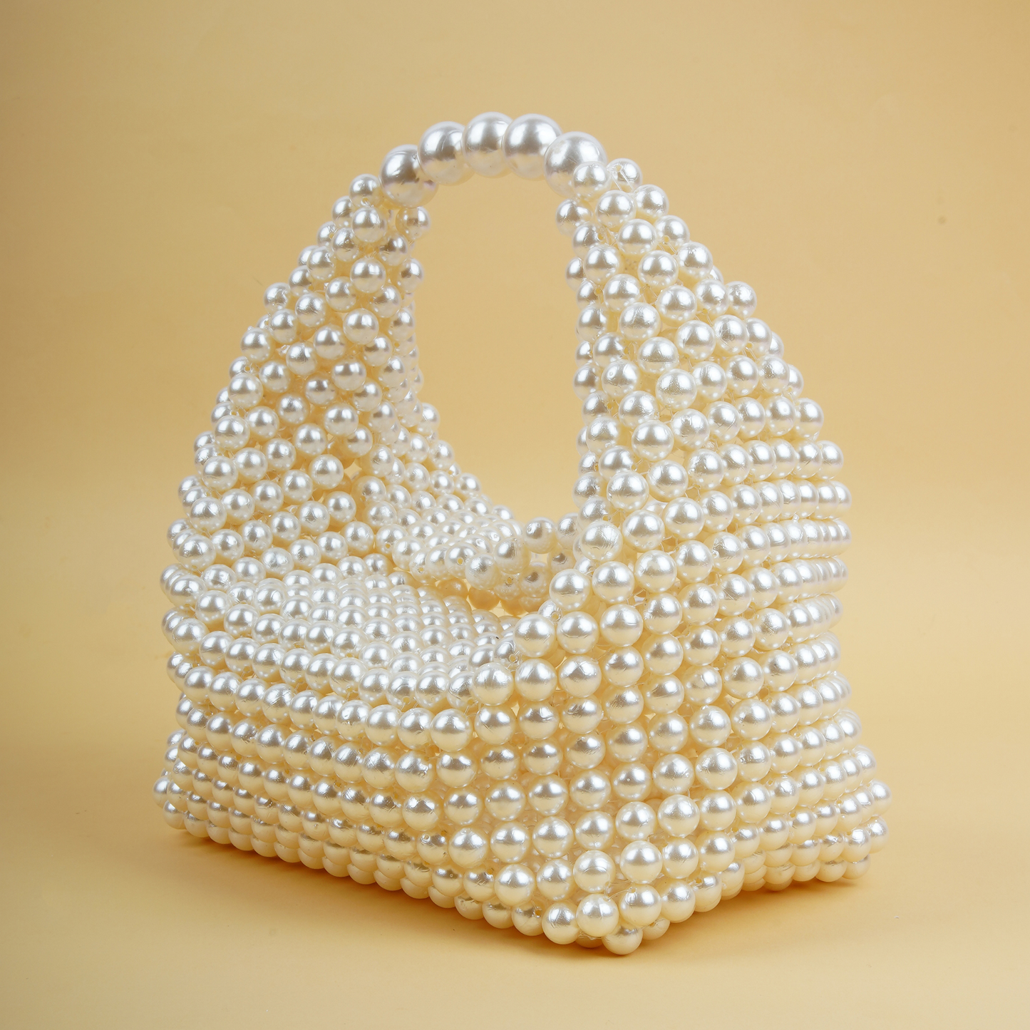 Cream Pearl Beaded Bag - "CONCH" Bag