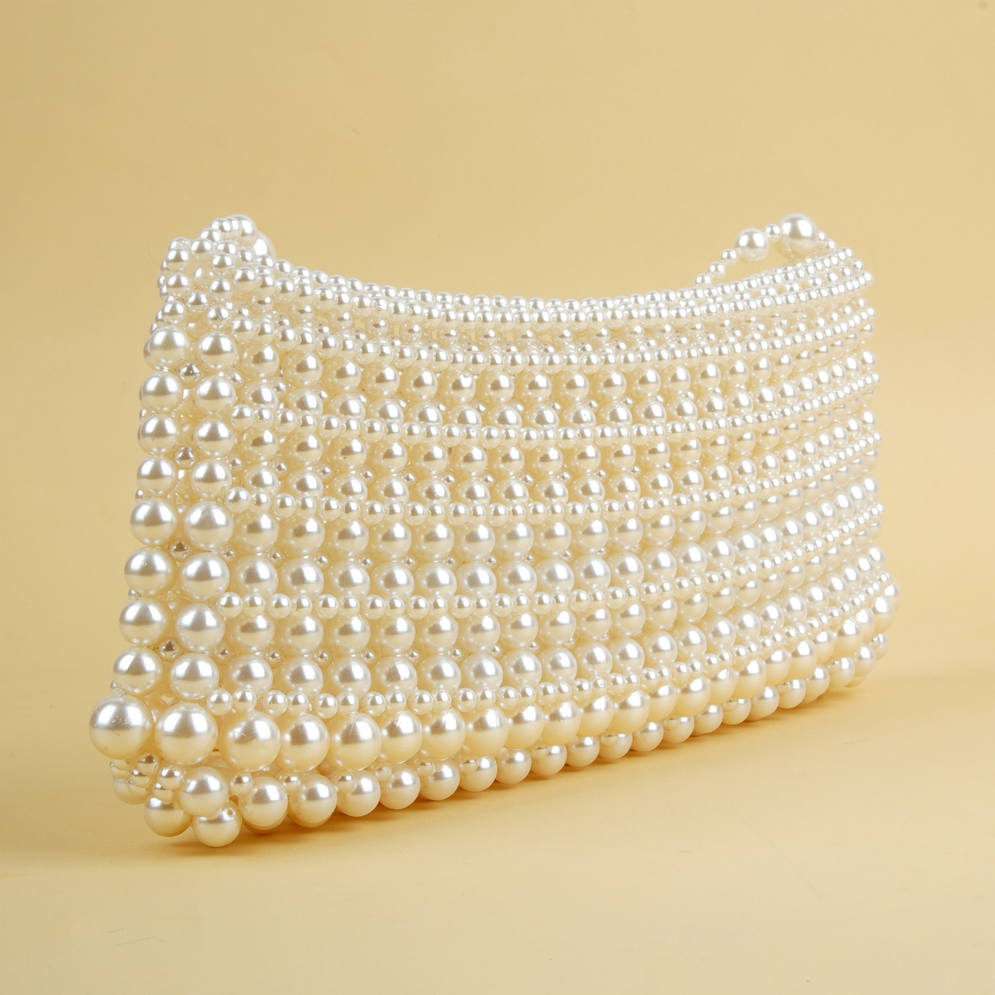 Cream Colored Pearl Baguette Bag - "CIARA" Bag