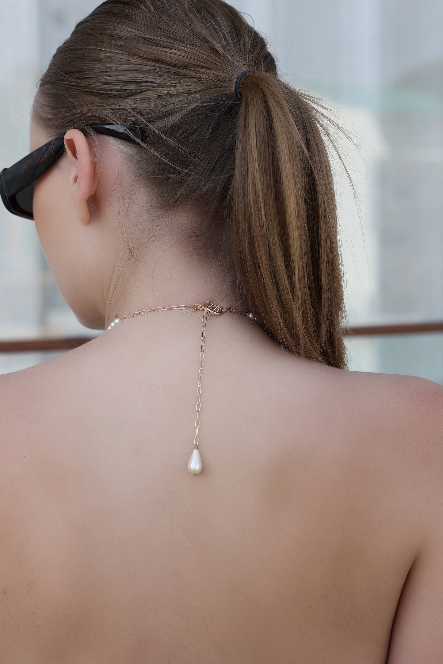 Luxury Pearl Net Halter Top