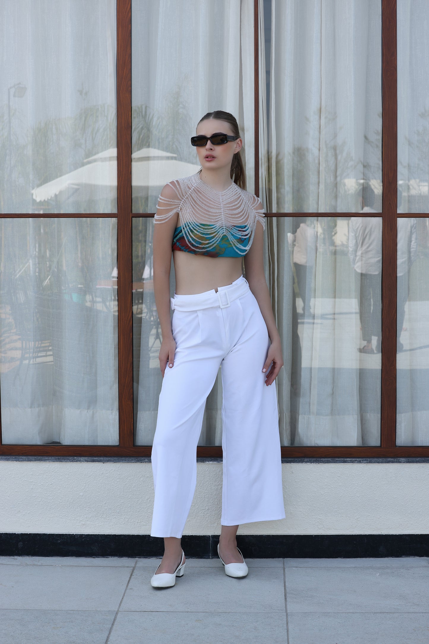 Luxury Crystal Beaded Shoulder Cape