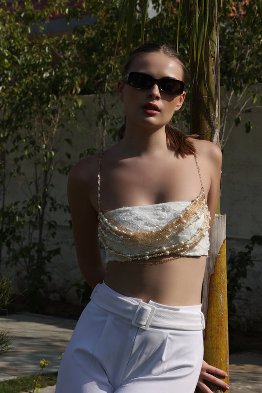 Pearl & Chain Bralette