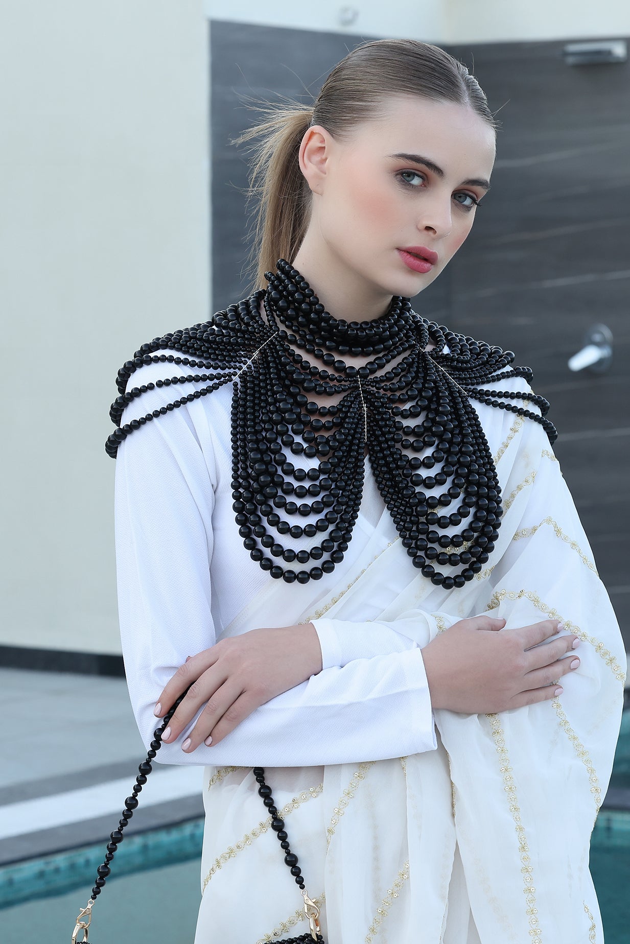 Black Melano Pearl Cape