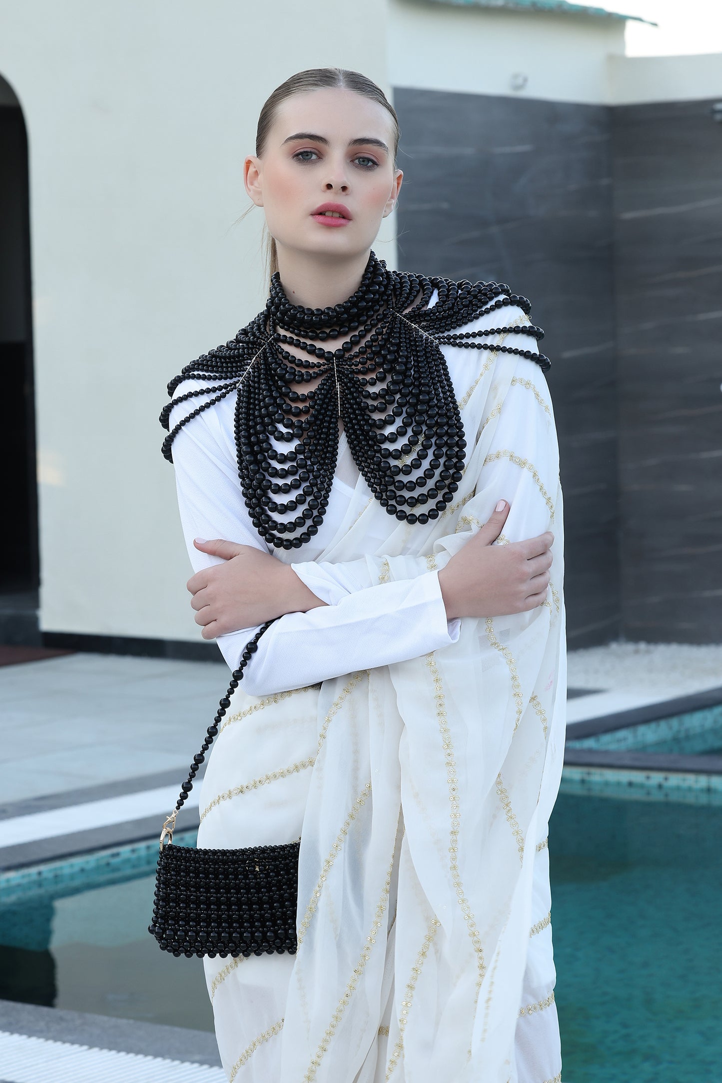 Black Melano Pearl Cape