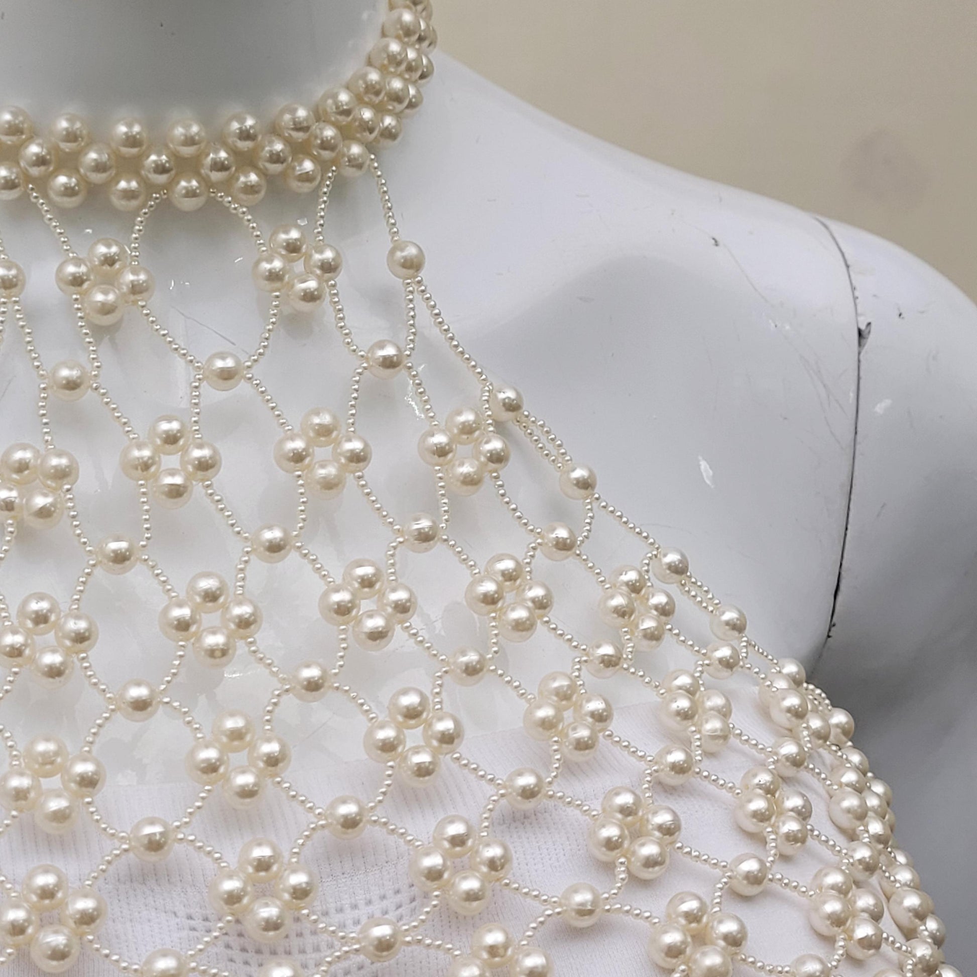 Handmade Faux Pearl Bralette Top | Luxury Beaded Pearl Bra | Valentine Gift Body Jewelry | Bridal & Festival Wear