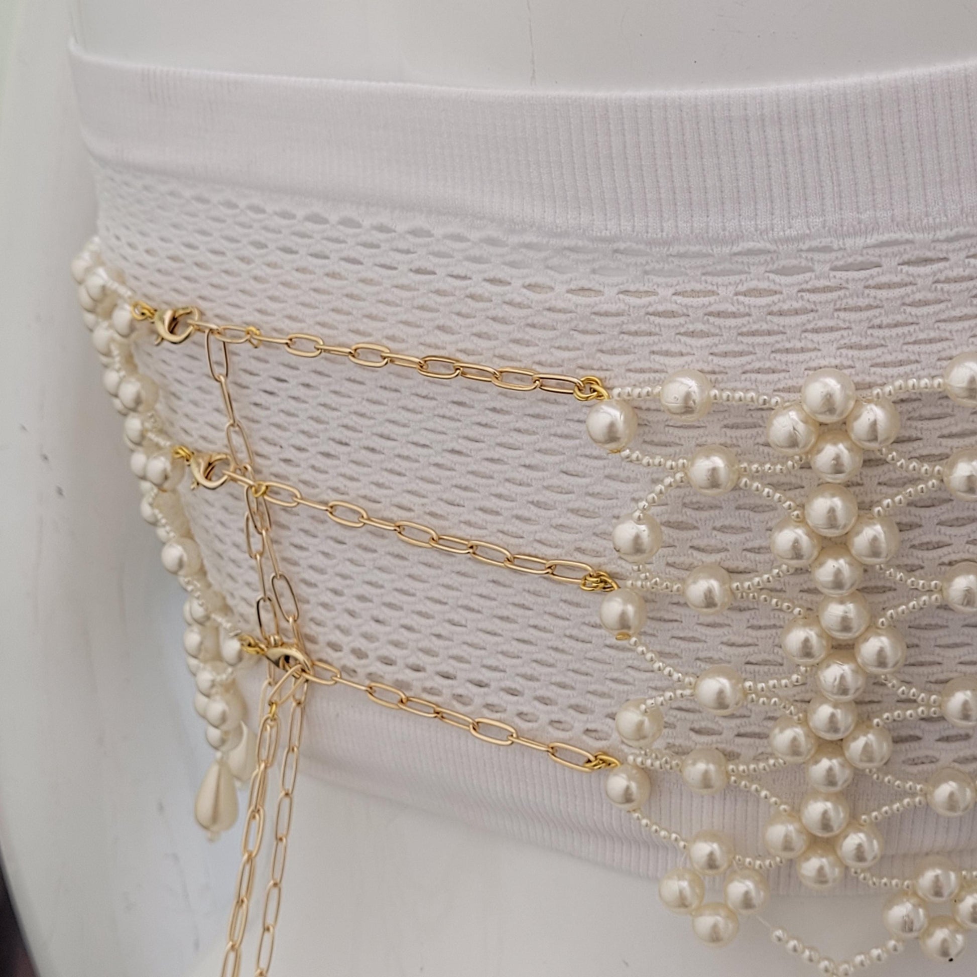 Handmade Faux Pearl Bralette Top | Luxury Beaded Pearl Bra | Valentine Gift Body Jewelry | Bridal & Festival Wear