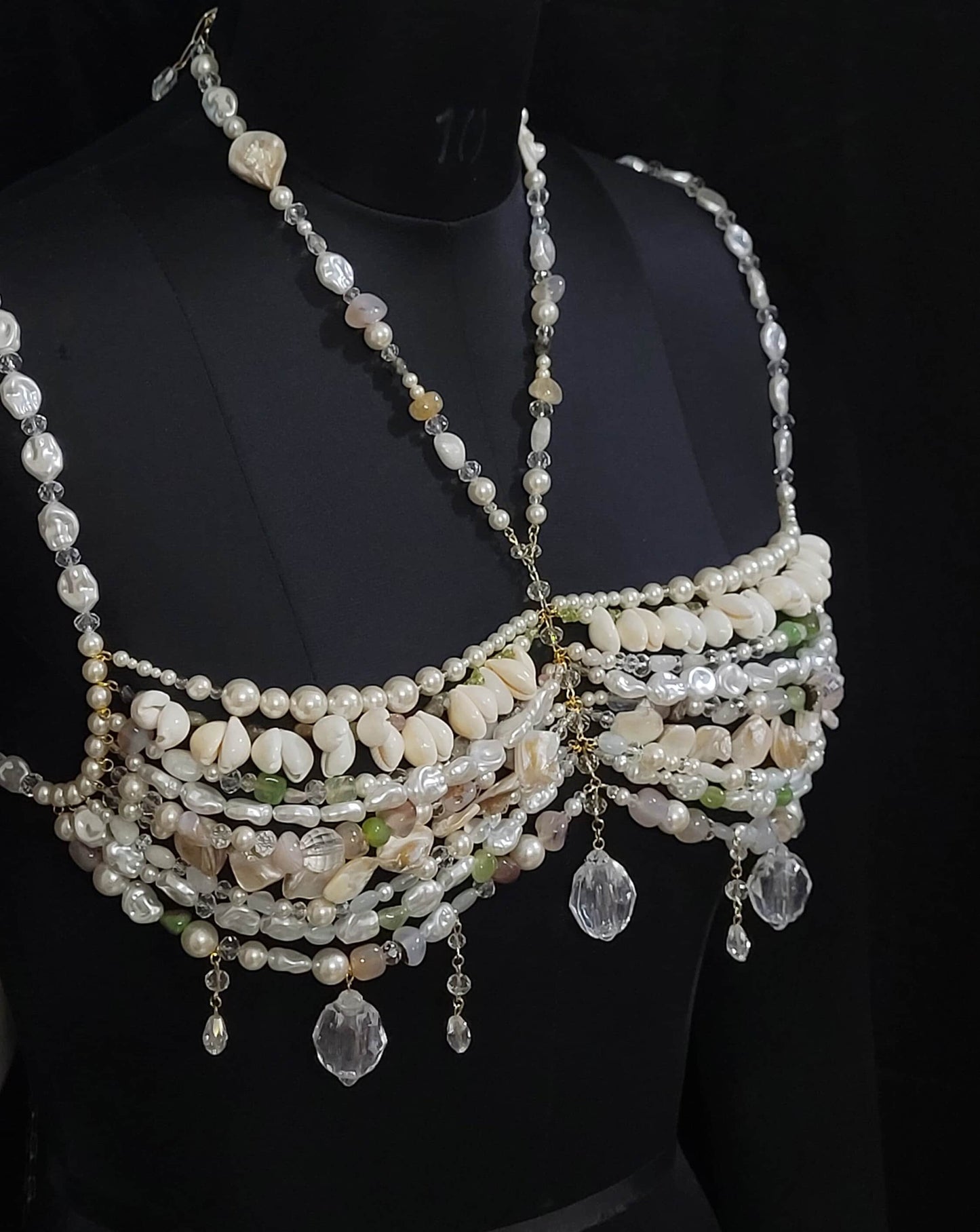 Pearl Beaded Bra Top Bralette