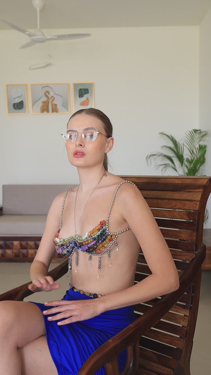 Handcrafted Gemstone Beaded Bralette